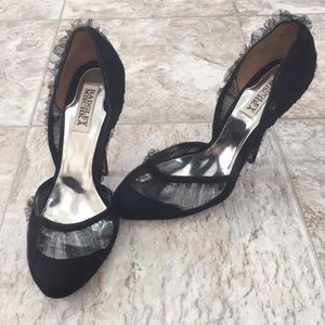 Badgley Mischka tulle pump, size 8.5
